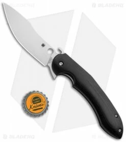 Spyderco Vogt Tropen Compression Lock Knife Black G-10 (4" Satin) C237GP -Kershaw Sales Shop Spyderco Vogt Tropen Compression Lock Black G 10 Satin C237GP BHQ 85402 jr bottlecap