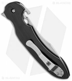 Spyderco Vogt Tropen Compression Lock Knife Black G-10 (4" Satin) C237GP -Kershaw Sales Shop Spyderco Vogt Tropen Compression Lock Black G 10 Satin C237GP BHQ 85402 jr side
