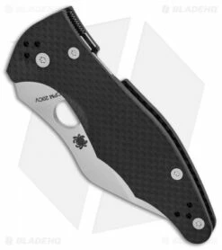 Spyderco Yojimbo 2 Knife Carbon Fiber (3.125" Satin 20CV) C85CF20CVP2 7 Spyderco Yojimbo 2 Knife Carbon Fiber (3.125" Satin 20CV) C85CF20CVP2 -Kershaw Sales Shop Spyderco Yojimbo 2 CF Satin BHQ 84392 er spine