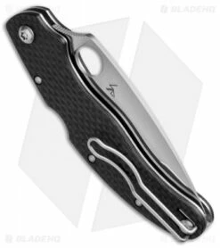 Spyderco Caly 3.5 ZDP-189 Carbon Fiber Folding Knife (3.5" Satin Plain) C144CFPE -Kershaw Sales Shop Spyderco caly 3 5 zdp 189 c144cfpe BHQ 11552 dl side