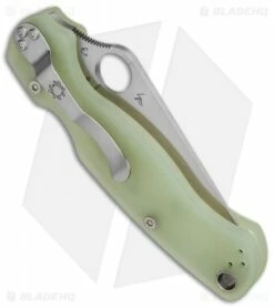 Spyderco M4 Paramilitary 2 Knife Natural G-10 (3.4" Satin) C81GM4P2 Exclusive -Kershaw Sales Shop Spyderco pm2 natural g10 c8bm4p2 BHQ 29810 dl side