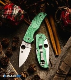Spyderco Native 5 Exclusive M4 LW Lockback Knife Mint Green FRN (3" Satin) -Kershaw Sales Shop SpydercoNative5MintM4Listing