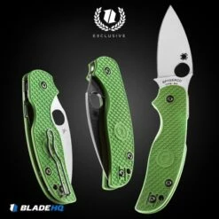 Spyderco Sage 5 Lightweight Compression Lock Knife Mint FRN (3" Satin M4) BHQ -Kershaw Sales Shop SpydercoSage5CompressionLockM4MintFRNExclusive
