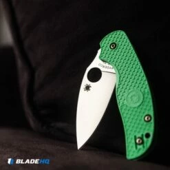 Spyderco Sage 5 Lightweight Compression Lock Knife Mint FRN (3" Satin M4) BHQ -Kershaw Sales Shop SpydercoSage5MintFRNM4