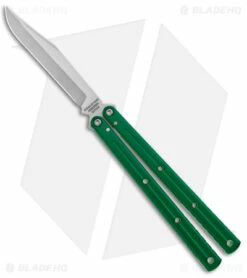 Squid Industries Krake Raken Bowie V2.5 Balisong Green (4.5" Satin)