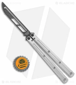 Squid Industries Krake Raken Butterfly Balisong Trainer V2.5 Silver (Inked) -Kershaw Sales Shop Squid Industries Krake Raken Butterfly Balisong Trainer V2.5 Inked Silver Black BHQ 175170 jr bottlecap
