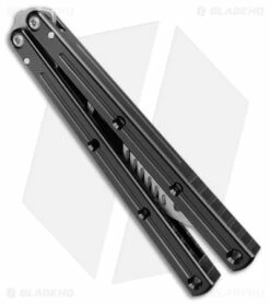Squid Industries Krake Raken Butterfly Trainer V2.5 Black (4.4" SW) -Kershaw Sales Shop Squid Industries Krake Raken Butterfly Trainer V2.5 Black SW BHQ 177512 jr side