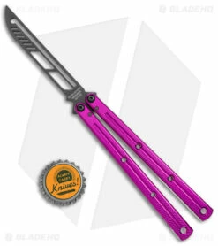 Squid Industries Krake Raken Butterfly Trainer V2.5 Inked Purple (4.4" Black) -Kershaw Sales Shop Squid Industries Krake Raken Butterfly Trainer V2.5 Purple Black BHQ 177950 jr bottlecap