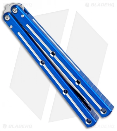 Squid Industries Krake Raken V2.5 Tanto Balisong Knife Blue Dual Tone (4.5") 3 Squid Industries Krake Raken V2.5 Tanto Balisong Knife Blue Dual Tone (4.5") - Image 3