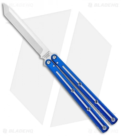 Squid Industries Krake Raken V2.5 Tanto Balisong Knife Blue Dual Tone (4.5") 1 Squid Industries Krake Raken V2.5 Tanto Balisong Knife Blue Dual Tone (4.5")