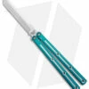 Squid Industries Krake Raken V2.5 Tanto Balisong Knife Teal Dual-Tone (4.5")