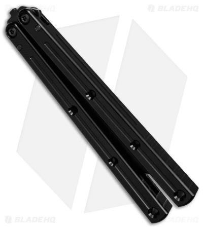 Squid Industries Krake Raken V2.5 Tanto Balisong Knife Black (4.5" Matte Inked) 2 Squid Industries Krake Raken V2.5 Tanto Balisong Knife Black (4.5" Matte Inked) - Image 2