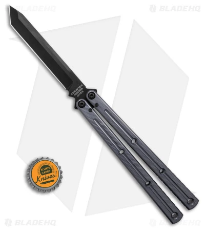 Squid Industries Krake Raken V2.5 Tanto Balisong Knife Gunmetal (4.5" Inked) 4 Squid Industries Krake Raken V2.5 Tanto Balisong Knife Gunmetal (4.5" Inked) - Image 4