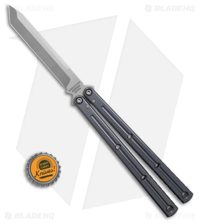 Squid Industries Krake Raken V2.5 Tanto Balisong Knife Gunmetal (4.5" Satin) 4 Squid Industries Krake Raken V2.5 Tanto Balisong Knife Gunmetal (4.5" Satin) - Image 4