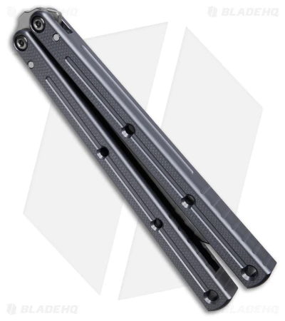 Squid Industries Krake Raken V2.5 Tanto Balisong Knife Gunmetal (4.5" Satin) 2 Squid Industries Krake Raken V2.5 Tanto Balisong Knife Gunmetal (4.5" Satin) - Image 2