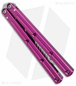 Squid Industries Krake Raken V2.5 Balisong Trainer Purple (4.4" Satin) -Kershaw Sales Shop Squid Industries Krake Raken V2.5 Butterfly Balisong Trainer Purple SW BHQ 145419 jr side