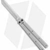 Squid Industries Krake Raken V2.5 Tanto Balisong Knife Silver (4.5" Satin)
