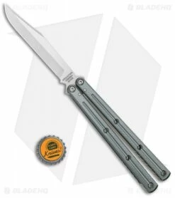 Squid Industries Krake Raken Bowie V2.5 Balisong Knife Gunmetal (4.5" Satin) -Kershaw Sales Shop Squid Industries Krate Raken Bowie Balisong Gunmetal Satin BHQ 115302 jr bottlecap