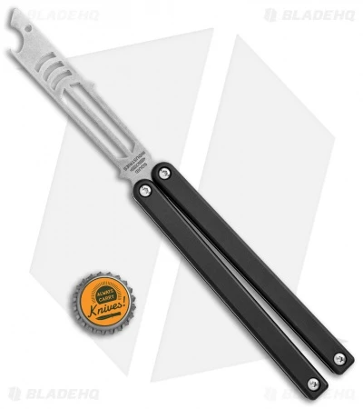 Squid Industries Mako Bottle Opener Balisong Trainer Black (4.3" SW) 4 Squid Industries Mako Bottle Opener Balisong Trainer Black (4.3" SW) - Image 4