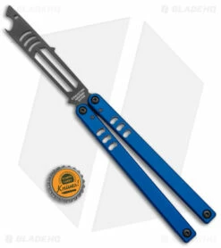 Squid Industries Mako V4.5 Bottle Opener Balisong Trainer Blue (4.3" Black) 7 Squid Industries Mako V4.5 Bottle Opener Balisong Trainer Blue (4.3" Black) -Kershaw Sales Shop Squid Industries Mako V4.5 Bottle Opener Balisong Trainer Blue Black BHQ 177933 jr bottlecap