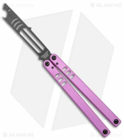 Squid Industries Mako V4.5 Bottle Opener Balisong Trainer Pink (4.3" Black)