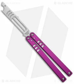 Squid Industries Mako V4.5 Bottle Opener Balisong Trainer Purple (4.3" SW)