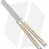 Squid Industries Nautilus Balisong Trainer Knife V2 Winter Gold (4.5" Satin)
