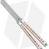 Squid Industries Nautilus Balisong Trainer V2 Winter Orange (4.5" Satin)