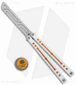 Squid Industries Nautilus Balisong Trainer V2 Winter Orange (4.5" Satin) -Kershaw Sales Shop Squid Industries Nautilus Balisong Trainer V2 Winter Orange Satin BHQ 176666 jr bottlecap