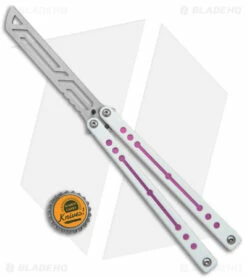 Squid Industries Nautilus Balisong Trainer V2 Winter Pink (4.5" Satin) -Kershaw Sales Shop Squid Industries Nautilus Balisong Trainer V2 Winter Pink Satin BHQ 176667 jr bottlecap