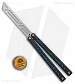 Squid Industries Nautilus Butterfly Balisong Trainer Blue/Black (Satin) -Kershaw Sales Shop Squid Industries Nautilus Butterfly Balisong Trainer Blue Black BHQ 102470 jr bottlecap