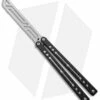 Squid Industries Nautilus Butterfly Balisong Trainer CF/Silver (4.4" Satin)