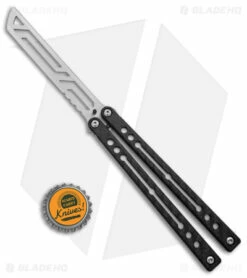 Squid Industries Nautilus Butterfly Balisong Trainer CF/Silver (4.4" Satin) -Kershaw Sales Shop Squid Industries Nautilus Butterfly Balisong Trainer CF Silver BHQ 145413 jr bottlecap