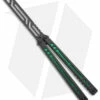 Squid Industries Nautilus Butterfly Balisong Trainer Inked Green Al (4.5" Black)