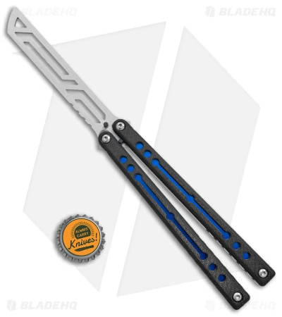 Squid Industries Nautilus Butterfly Balisong Trainer V2 Blue/Black (2.5" Satin) 4 Squid Industries Nautilus Butterfly Balisong Trainer V2 Blue/Black (2.5" Satin) - Image 4