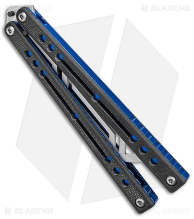 Squid Industries Nautilus Butterfly Balisong Trainer V2 Blue/Black (2.5" Satin) 3 Squid Industries Nautilus Butterfly Balisong Trainer V2 Blue/Black (2.5" Satin) - Image 3