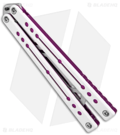 Squid Industries Nautilus Balisong Trainer V2 Winter Purple (4.5" Satin) 2 Squid Industries Nautilus Balisong Trainer V2 Winter Purple (4.5" Satin) - Image 2