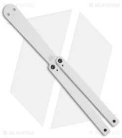 Squid Industries Squiddy Butterfly Balisong Trainer White PVC (4.3" White)