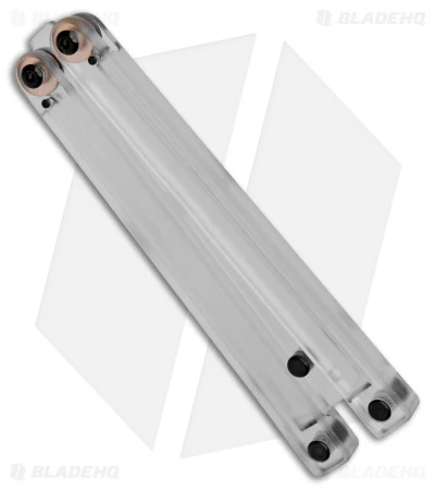 Squid Industries Squiddy-C Butterfly Balisong Trainer Clear PVC (4.5" Clear) 3 Squid Industries Squiddy-C Butterfly Balisong Trainer Clear PVC (4.5" Clear) - Image 3