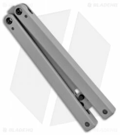 Squid Industries Squiddy-G Butterfly Balisong Trainer Gray PVC (4.3" Gray) -Kershaw Sales Shop Squid Industries Squiddy G Butterfly Balisong Trainer Gray PVC Gray BHQ 102471 jr side