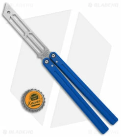 Squid Industries Triton Butterfly Balisong Trainer Blue V2 (Stonewash) -Kershaw Sales Shop Squid Industries Triton Butterfly Balisong Trainer Blue V2 SW BHQ 175091 jr bottlecap
