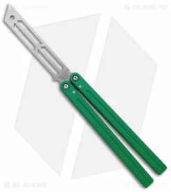 Squid Industries Triton Butterfly Balisong Trainer Green V2 (Stonewash Trainer)