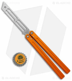 Squid Industries Triton Butterfly Balisong Trainer V2 Orange Al (SW Trainer) -Kershaw Sales Shop Squid Industries Triton Butterfly Balisong Trainer Orange V2 SW BHQ 175179 jr bottlecap