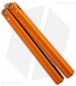 Squid Industries Triton Butterfly Balisong Trainer V2 Orange Al (SW Trainer) -Kershaw Sales Shop Squid Industries Triton Butterfly Balisong Trainer Orange V2 SW BHQ 175179 jr side