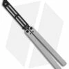 Squid Industries Triton Inked Butterfly Balisong Trainer Silver (Black Trainer)