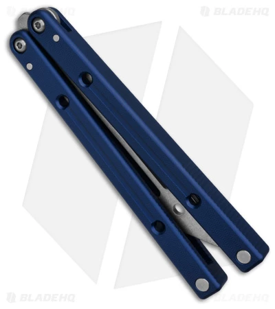Squid Industries Squidtrainer V4 Butterfly Balisong Trainer Blue (4.5" SW) 2 Squid Industries Squidtrainer V4 Butterfly Balisong Trainer Blue (4.5" SW) - Image 2