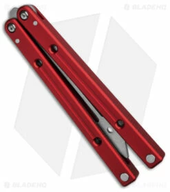 Squid Industries Squidtrainer V4 Butterfly Balisong Trainer Red (4.5" SW) 6 Squid Industries Squidtrainer V4 Butterfly Balisong Trainer Red (4.5" SW) -Kershaw Sales Shop Squid industries Squidtrainer V4 Butterfly Balisong Trainer Red 4in SW BHQ 178751 td side