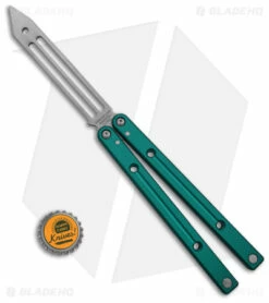 Squid Industries Squidtrainer V4 Butterfly Balisong Trainer Teal (4.5" SW) -Kershaw Sales Shop Squid industries Squidtrainer V4 Butterfly Balisong Trainer Teal 4in SW BHQ 178752 td size