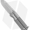 Terrain 365 Balisong Terravantium Butterfly Knife Titanium (2" Bead Blast)