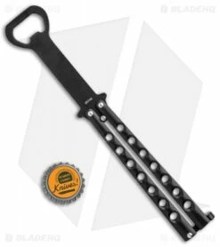 The Bartender "Bottle-Fly" Butterfly Knife Bottle Opener (Black) -Kershaw Sales Shop The Bartender Bottle Fly Bottle Opener Black BHQ 8089 jr bottlecap